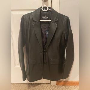 Hollister Leather Blazer